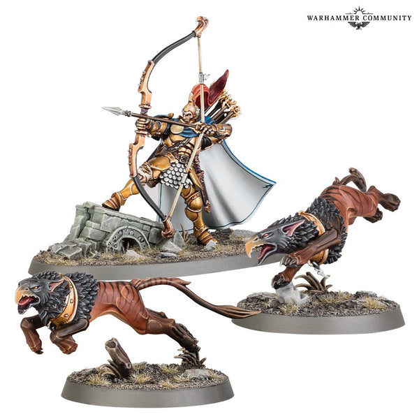Warhammer Age of Sigmar Knight Judicator with Gryph Hounds