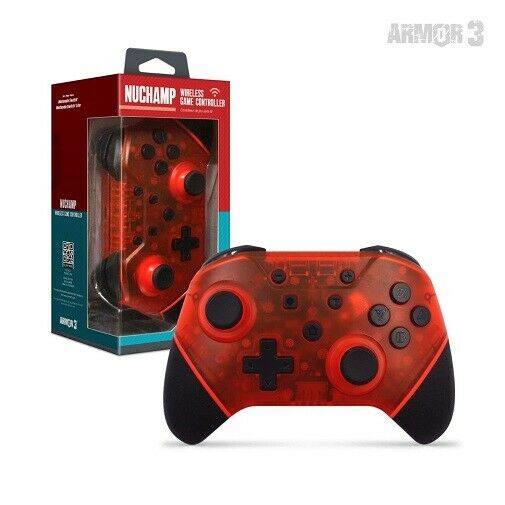 Armor 3 NuChamp Wireless Game Controller for Nintendo Switch Ruby Red