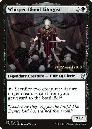 Whisper, Blood Liturgist [Dominaria Promos]