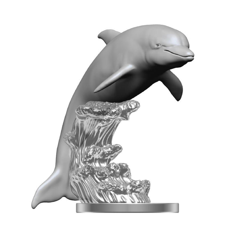 WizKids Deep Cuts Unpainted Miniatures W14 Dolphins