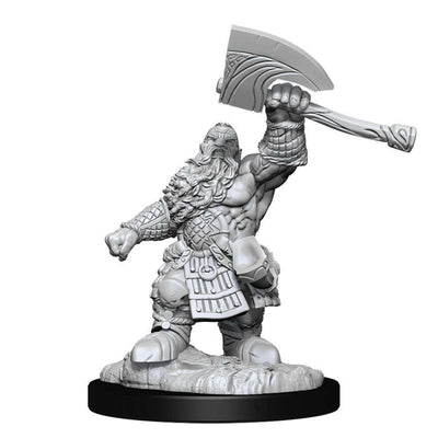Magic the Gathering Unpainted Miniatures W14 Dwarf Fighter And Dwarf Cleric