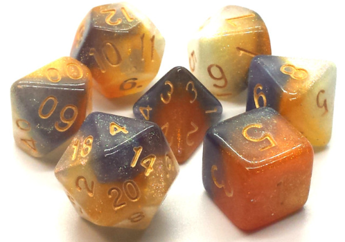 Old School Dice 7ct Set