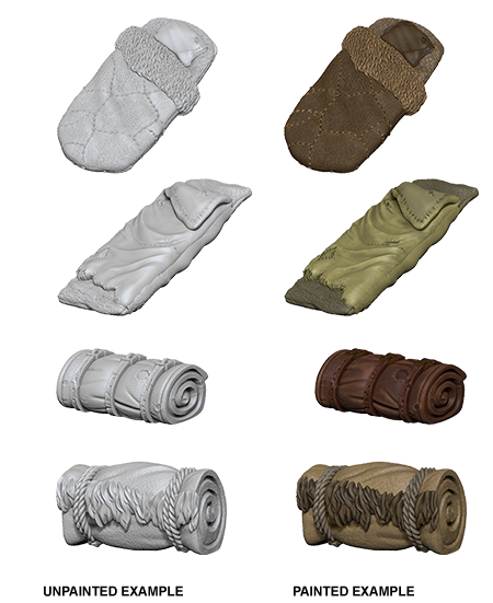 WizKids Deep Cuts Unpainted Miniatures W10 Bedrolls