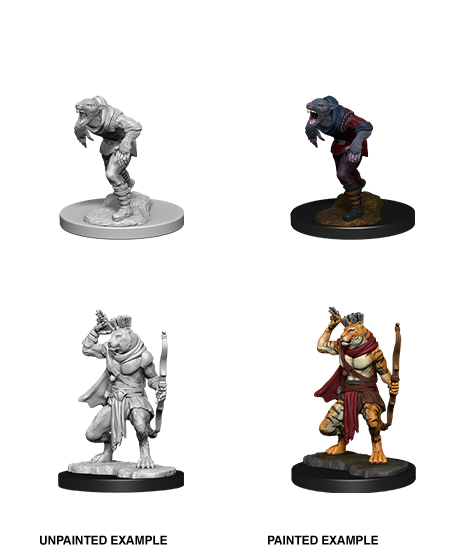 DND Nolzur's Marvelous Miniatures W11 Wererat and Weretiger