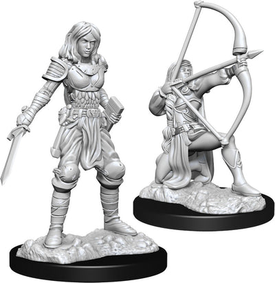 Pathfinder Deep Cuts Unpainted Miniatures W15 Female Human Fighter