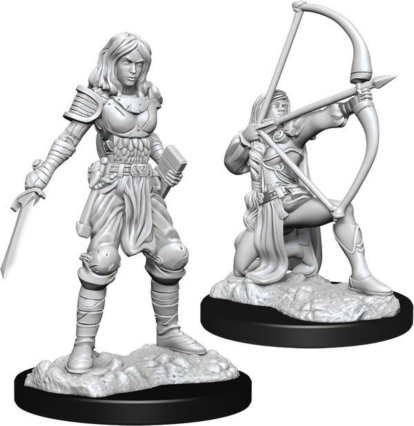 Pathfinder Deep Cuts Unpainted Miniatures W15 Female Human Fighter