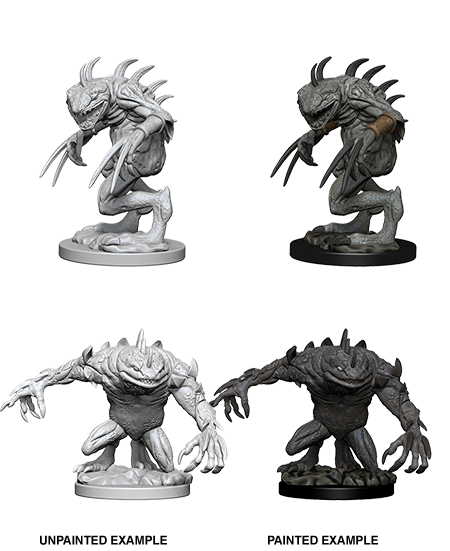 DND Nolzur's Marvelous Miniatures W5 Gray Slaad and Death Slaad
