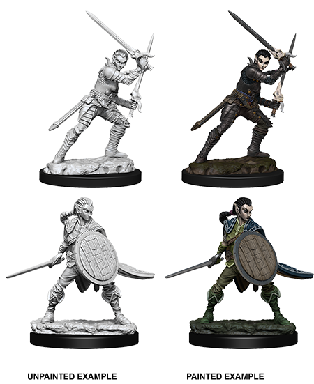 Pathfinder Deep Cuts Unpainted Miniatures W6 Female Elf Fighter