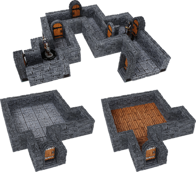 WarLock Tiles Dungeon 1Inch Straight Walls Expansion