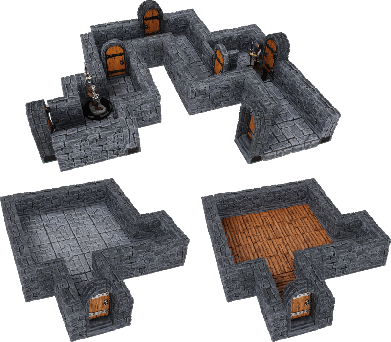 WarLock Tiles Dungeon 1Inch Straight Walls Expansion